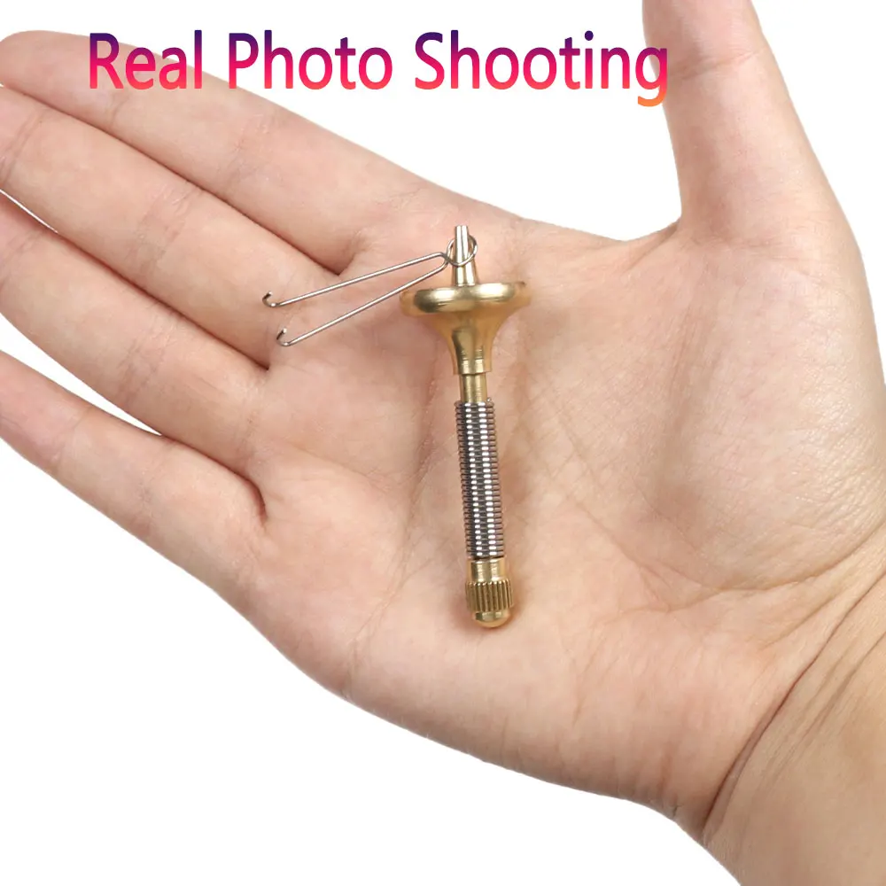 Bimoo, 1 unidad, latón/acero inoxidable, doble giro, Spinner, aparejos de Pesca portátiles, herramientas Iscas, plantilla, herramienta para atar moscas - imagen 5