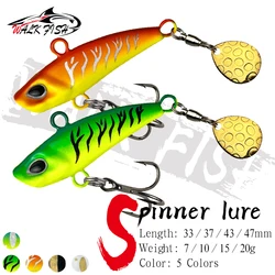 WALK FISH-señuelo de hoja Vib de Metal con ojos 3D, cebo de vibración que se hunde, vibración Artificial para lubina, Lucio, perca, aparejos de pesca, 7/10/15/20g