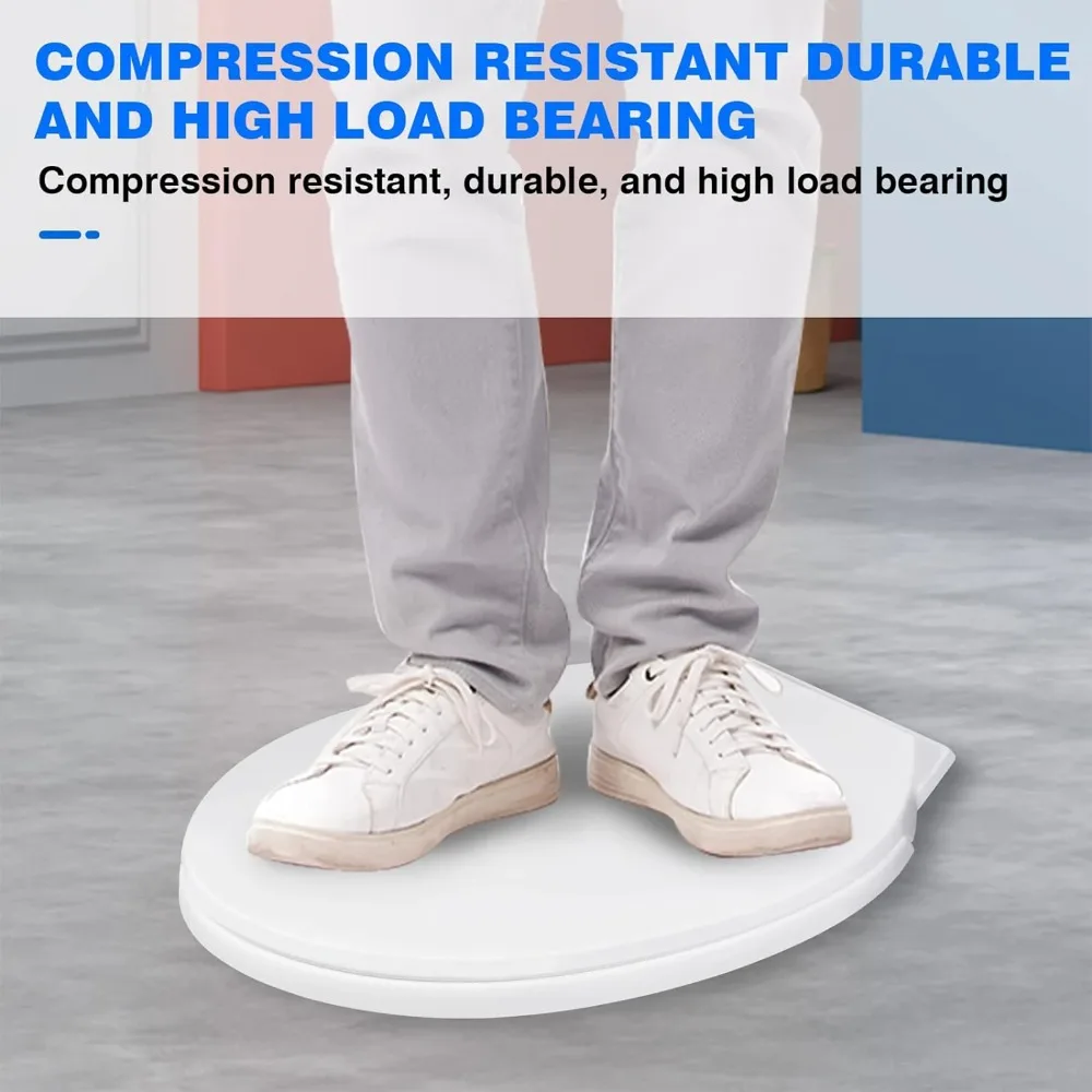 Asiento de inodoro blanco, bisagras ajustables de cierre lento, fácil de instalar y limpiar, asiento de inodoro de Cierre Suave para accesorios de baño, piezas de inodoro - imagen 3