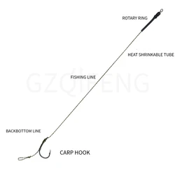 Hooklink Carpa con Anzuelo – Aparejo Listo para Pesca Profesional