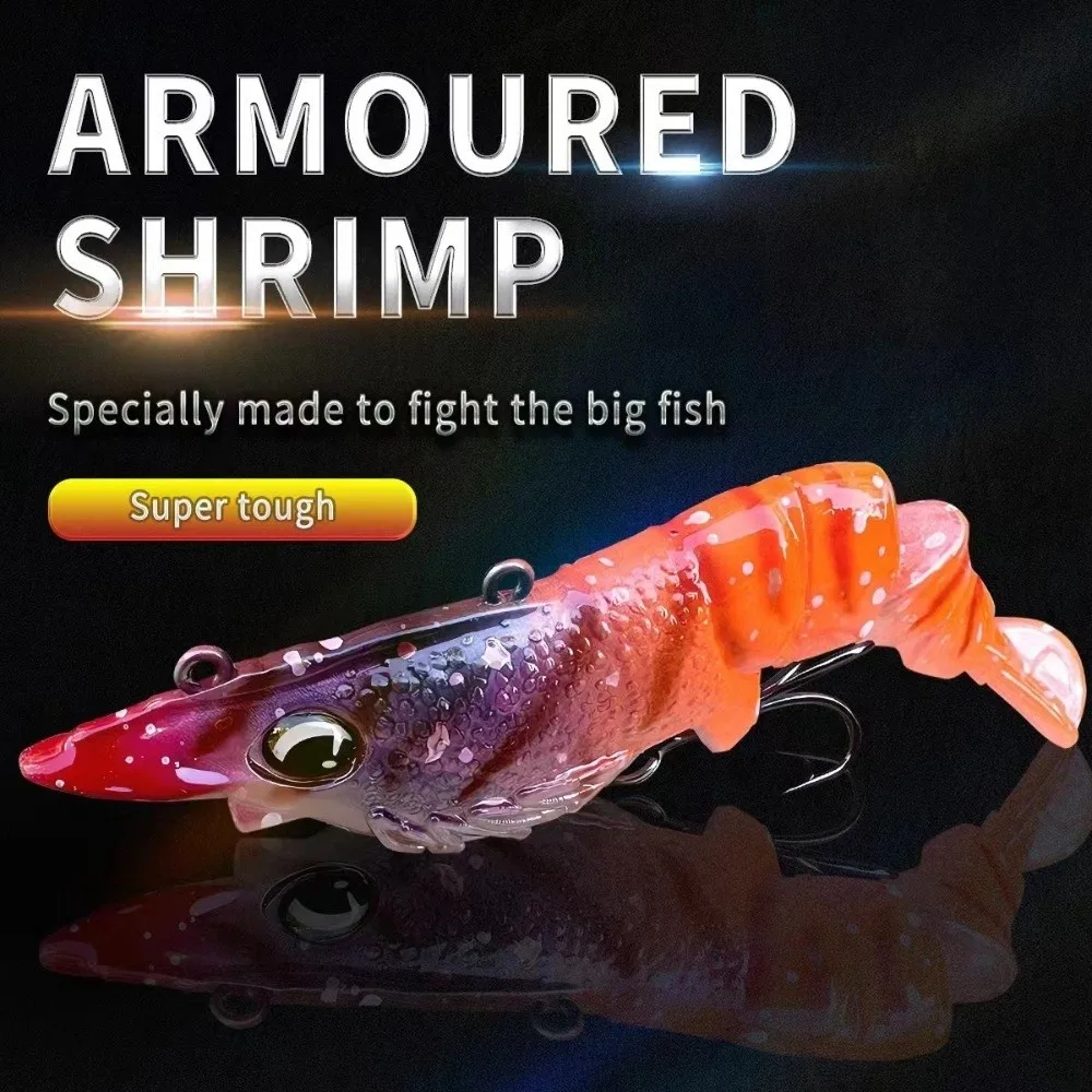 Nuevo Afundando 3 segmentos gambas Swimbait ojos 3D 12g 80mm camarón realista VIB ojos biónicos Jointbait uso en agua dulce - imagen 4