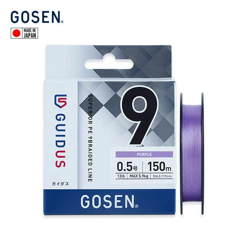 Línea de pesca trenzada GOSEN – Agua dulce/salada, resistente