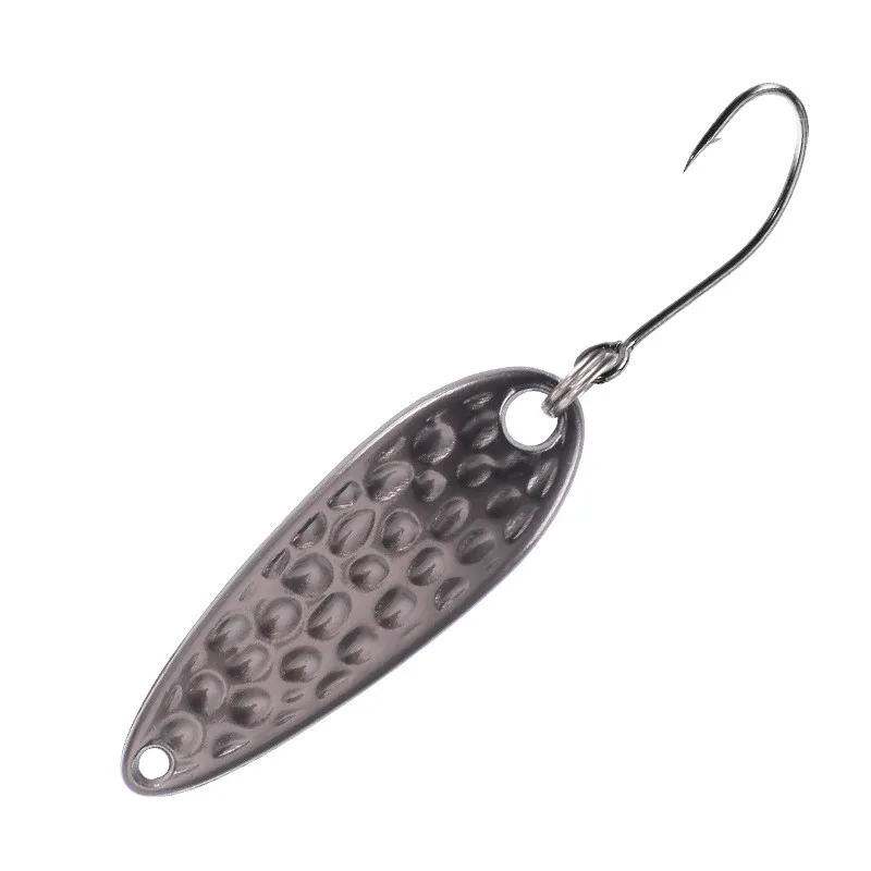 Señuelo de cuchara de pesca, plantillas de lentejuelas de cratera de meteorito, 2,5g, 3,5g, 5g, anzuelos individuales VIB de Metal fundido largo, lote de 3 piezas en oferta - imagen 4