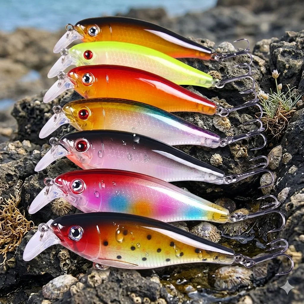 Crankbait Wobbler Minnow para lubina y lucio, de rango medio - imagen 4