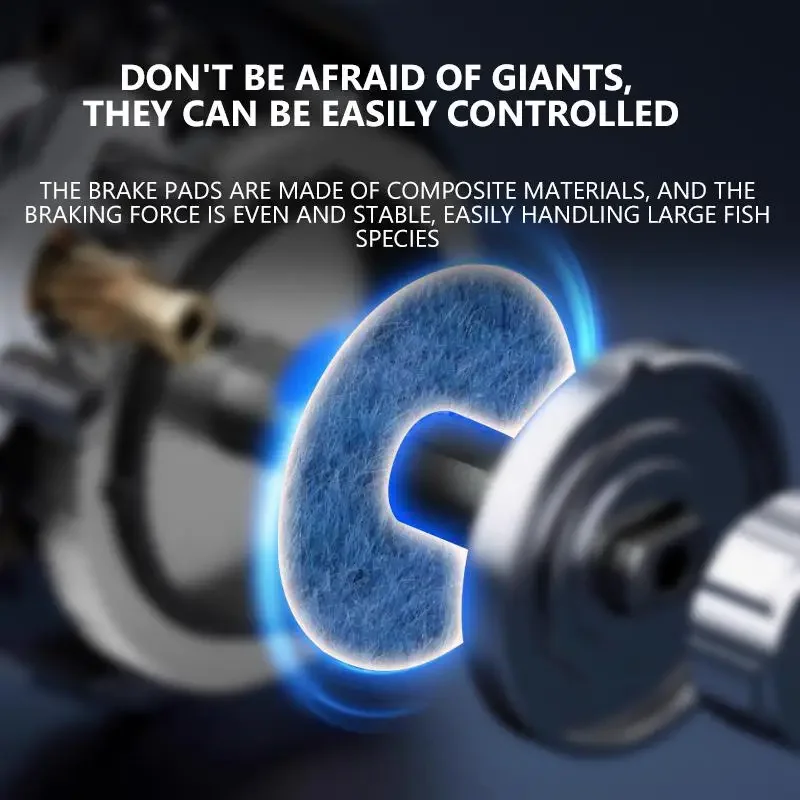 Carrete Mavllos ST Light Baitcaster, relación 7:1:1, carrete de aluminio, potencia de arrastre, 4KG, carrete de fundición de cebo de pesca de lubina de agua dulce - imagen 5