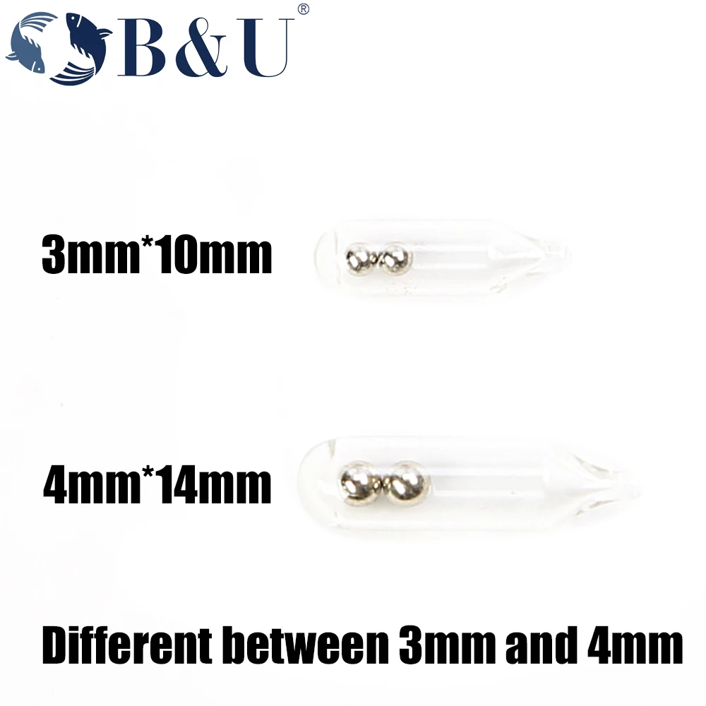 Sonajero de cristal B & U de 3mm/4mm/5mm, nuevo señuelo de pesca vertical, sonajeros de tubo de inserción, sonajeros para atraer moscas, atar sonajero de pesca - imagen 5