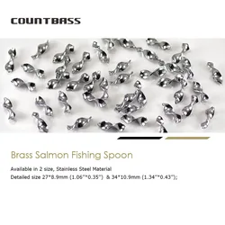 COUNTBASS Cucharas de pesca blanco sin pintar para lucio y trucha