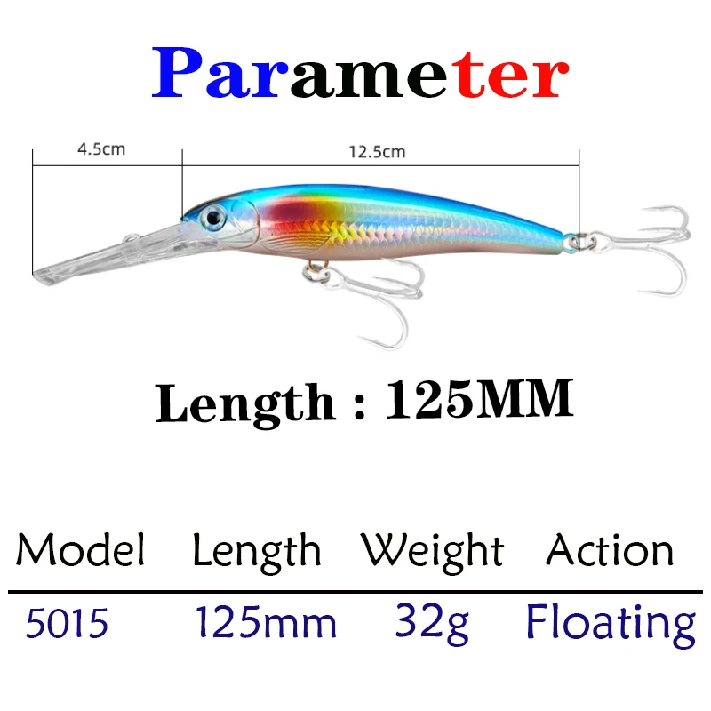 Señuelo de Pesca Testar de 130mm y 32g, cebo flotante para pececillos, Wobblers artificiales, Jerkbait, Pesca en agua salada, Lucio, Pesca - imagen 3