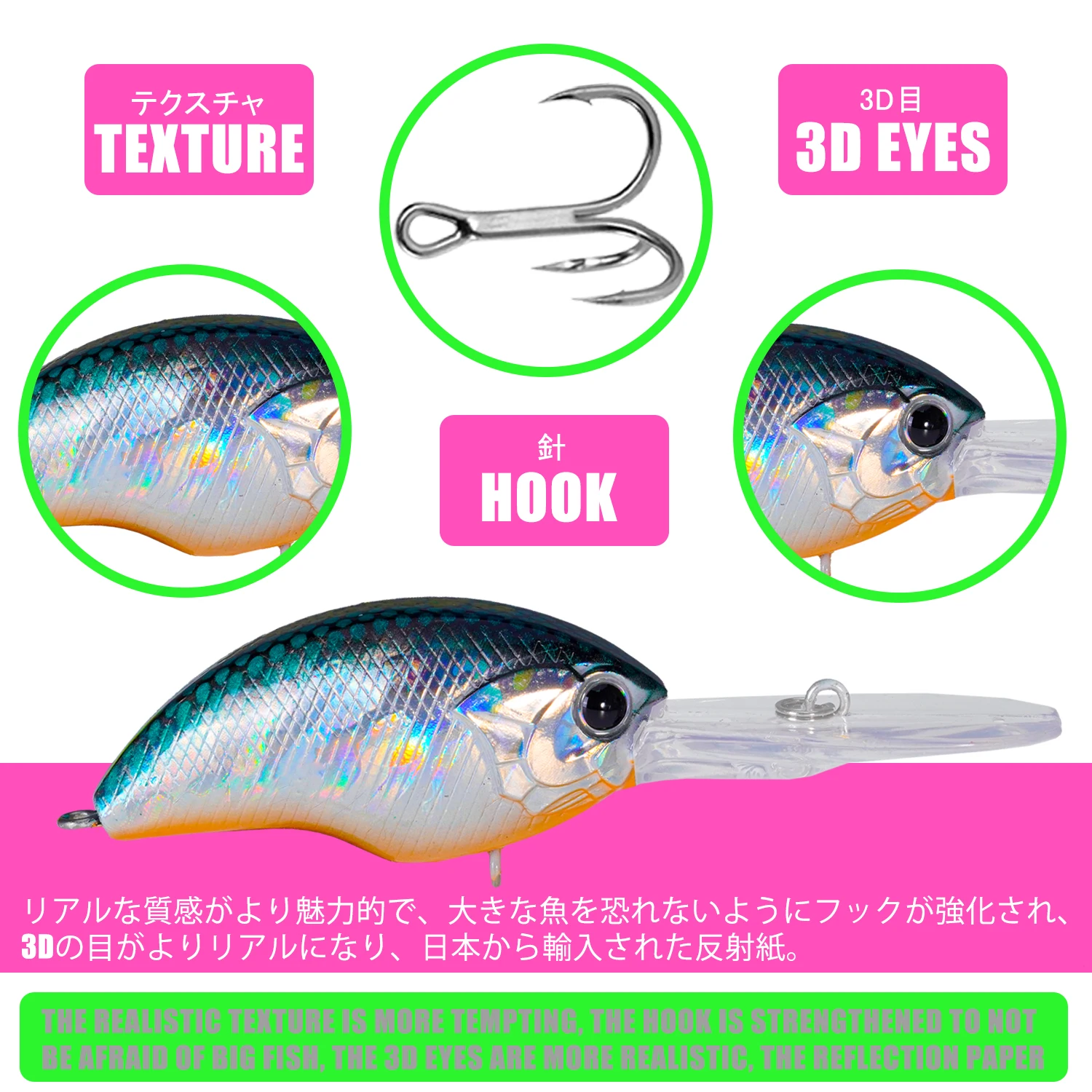 Señuelo de pesca Crankbait Isca pesas artificiales 12,3g 9cm flotante 0,8-3m cebos Wobblers pesca con curricán carpa aparejos de pesca Leurre Angeln - imagen 3