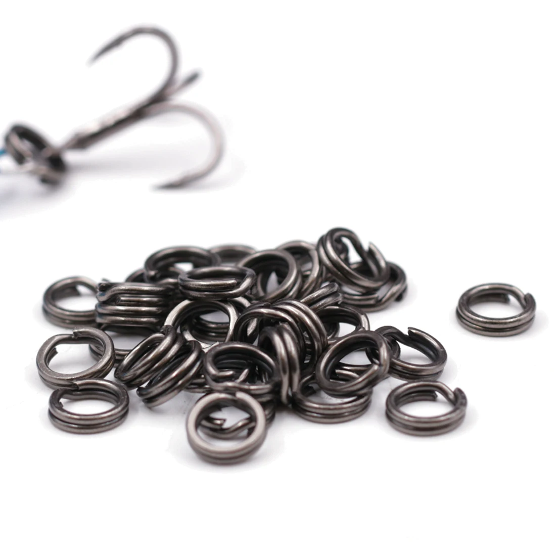 FishTrip-anillo dividido de pesca extrafuerte, Jigging de acero inoxidable para agua salada, conector, Hokk y señuelos - imagen 5