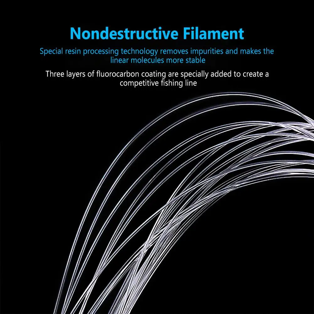 Sedal de pesca con señuelo de 500m, sedal de nailon transparente superfuerte, aparejos de pesca para agua de mar, accesorios de pesca de agua dulce, envío directo - imagen 5