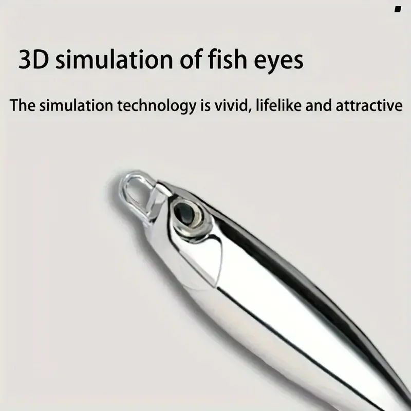 5 unids/caja de Señuelos de Pesca con plantilla de lentejuelas giratorias de Metal de hundimiento rápido galvanizado plateado duradero para pesca en agua dulce y salada - imagen 4