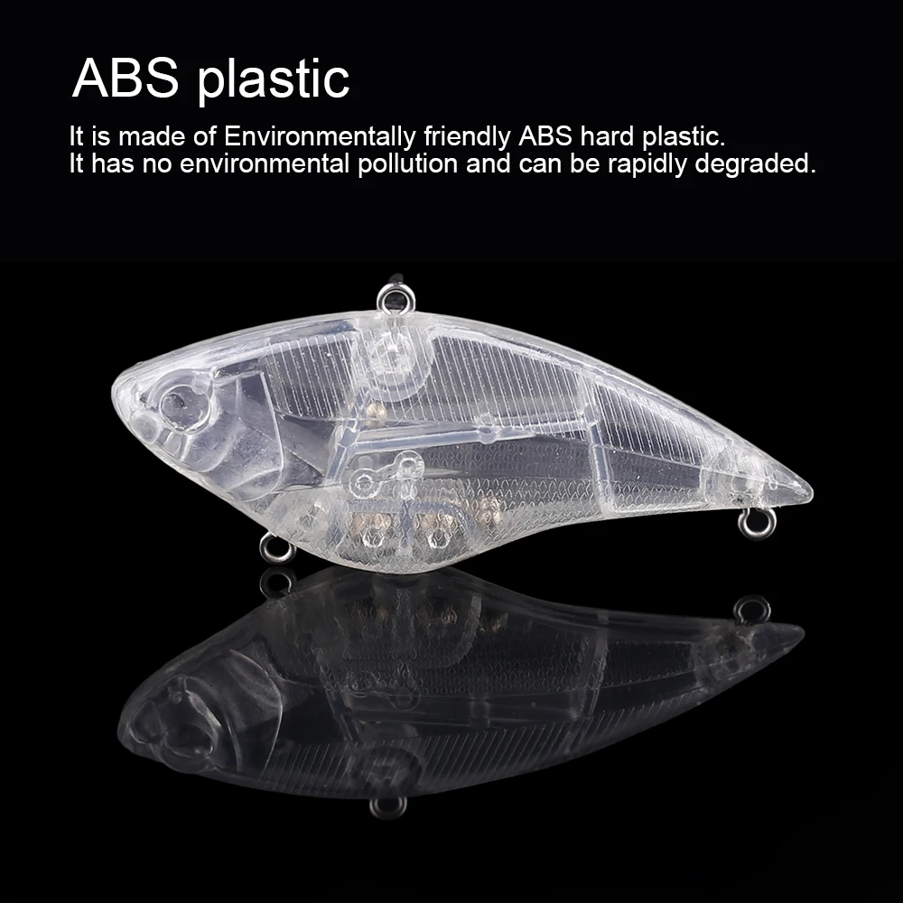 Hanlin-señuelo de pesca de plástico duro, cebo de hundimiento sin pintar, Cuerpo en blanco para aparejos de lubina, 10/20 piezas, 7CM, 13,8G, VIB - imagen 5