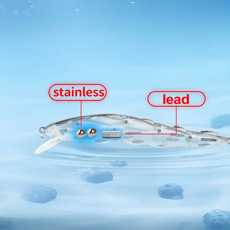 WEIHE 1 pieza/3 piezas 11cm14g señuelo Minnow cebo adecuado juego de cebo duro - imagen 4