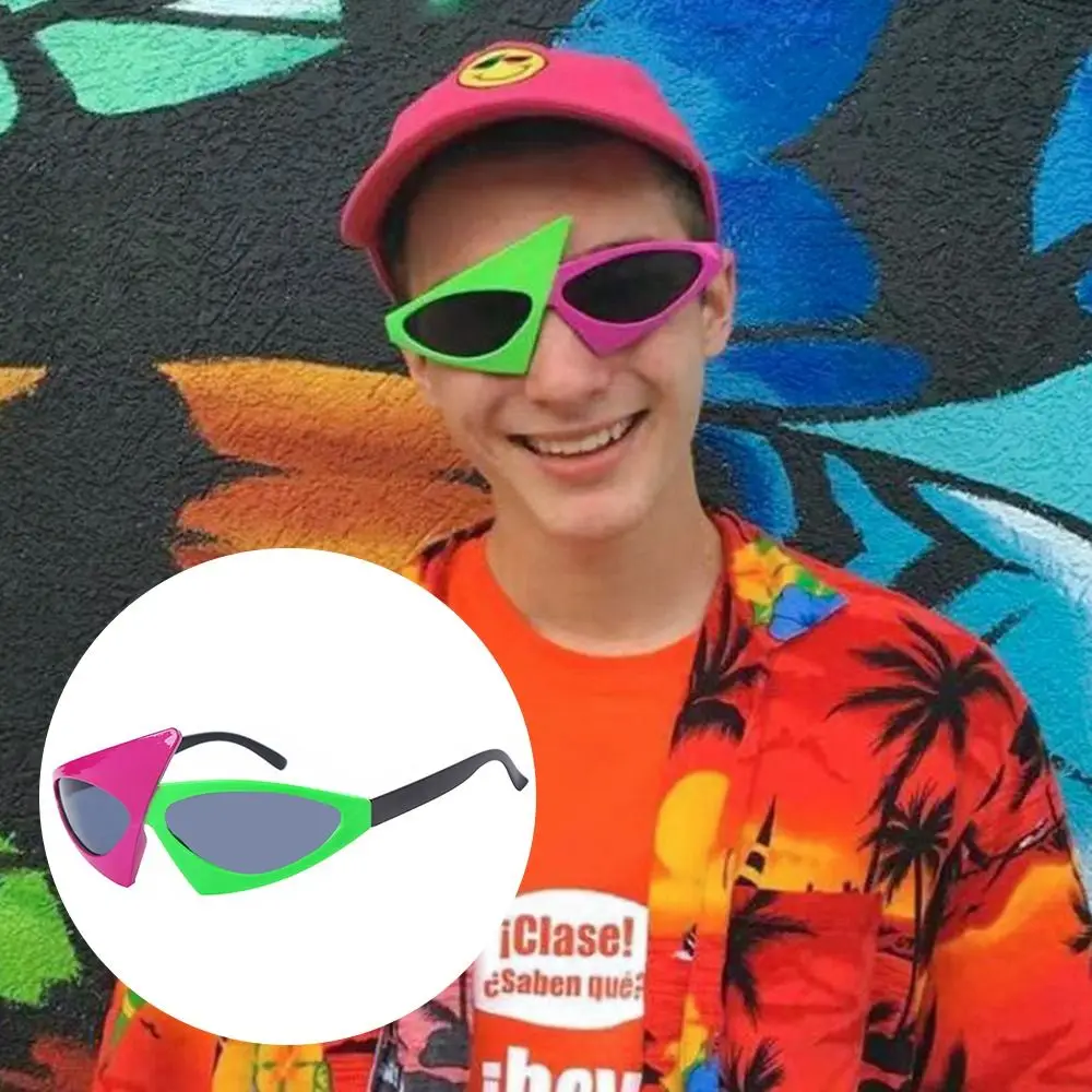 Gafas de sol triangulares con marco completo, gafas de sol asimétricas ultraligeras con bloqueo de rayos azules, gafas de protección ocular para unisex - imagen 4