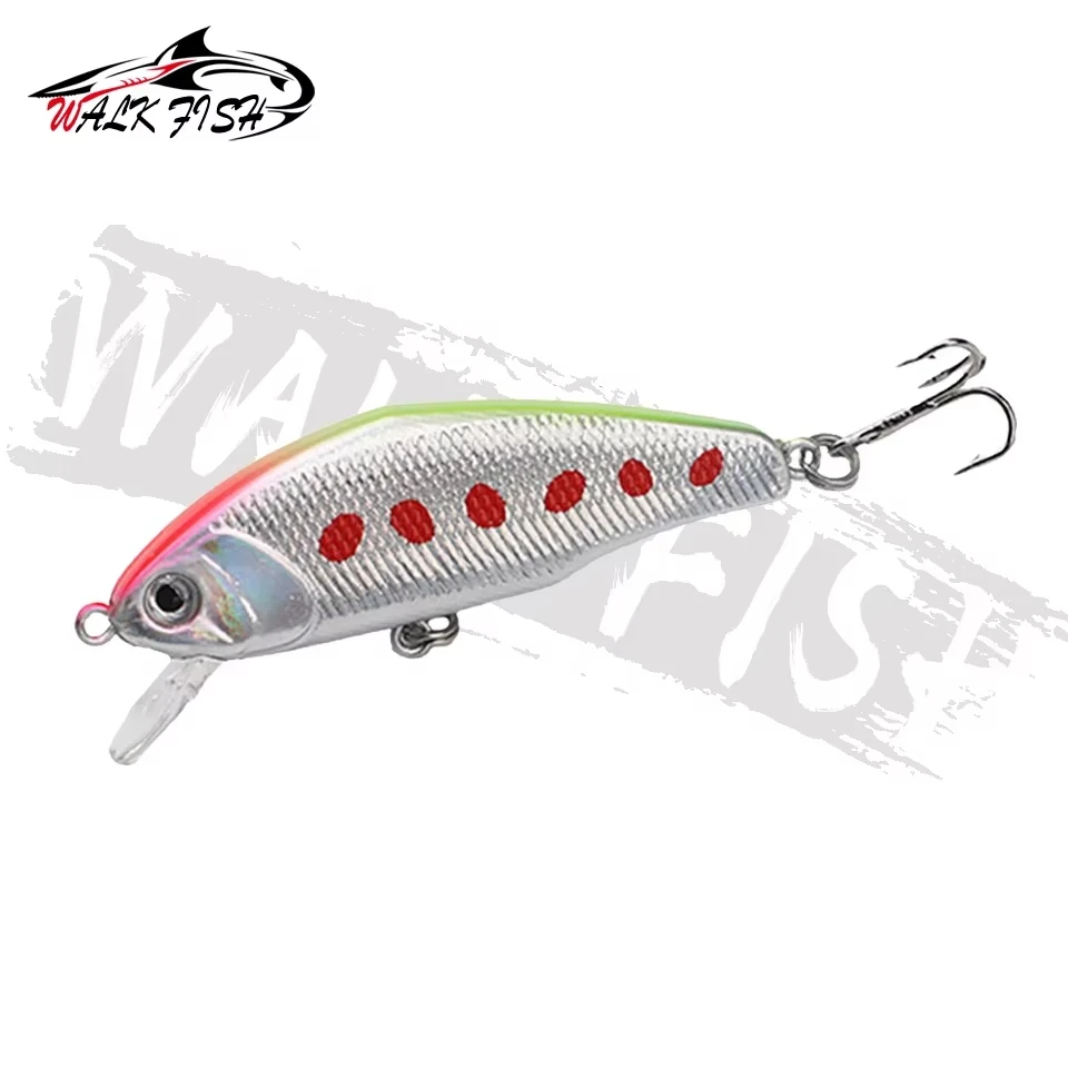 WALK FISH 1 Uds 60mm 4,5g señuelos de pececillo Wobblers hundimiento manivela de trucha Crankbait cebo duro Artificial de alta calidad aparejos de agua dulce - imagen 2
