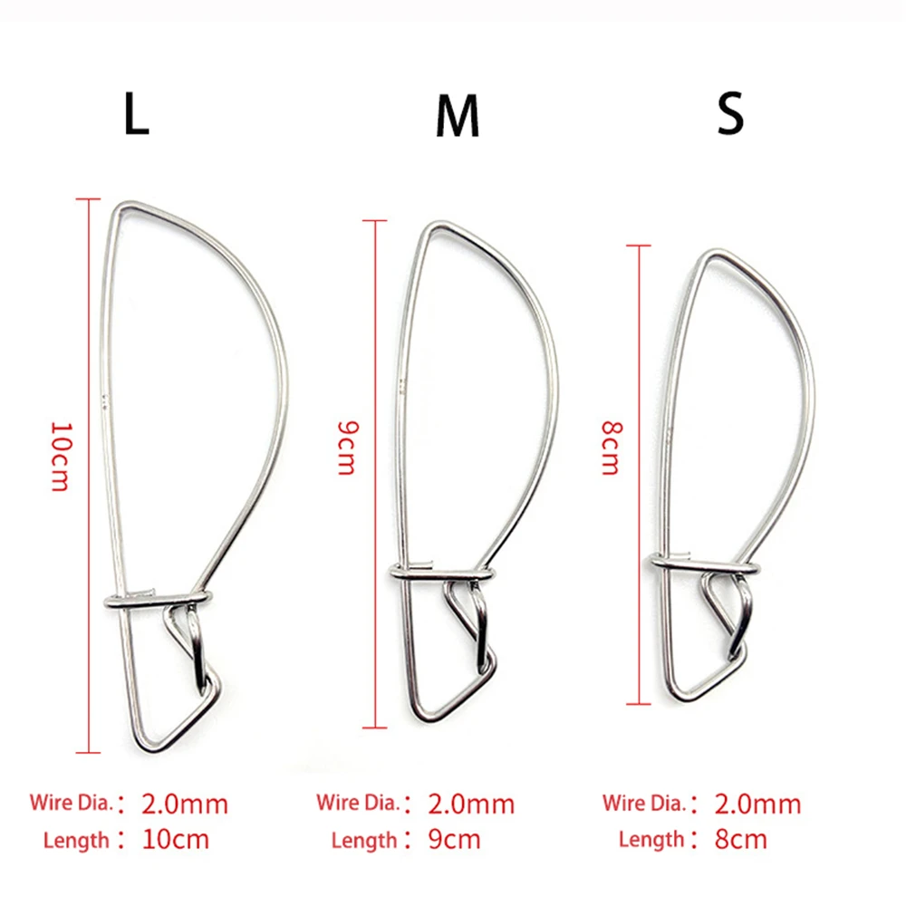 20 piezas cerradura de hebilla de Pesca de acero inoxidable 304, Pin giratorio de cobre, aparejos de Pesca de mar de agua salada, accesorios de productos de Pesca - imagen 5