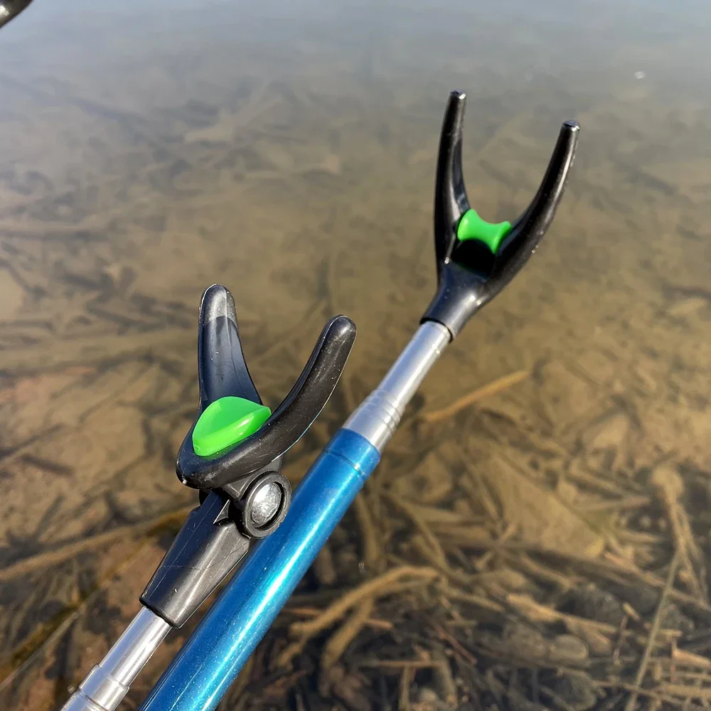 Soporte para caña de pescar, accesorio plegable telescópico ajustable, enchufe de tierra, accesorios de pesca, 1,7 m-2,4 m - imagen 5