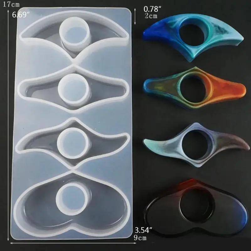 Marcapáginas de pulgar hecho a mano, Molde de resina Epoxy de cristal, soporte de página de libro, molde de silicona, herramienta de accesorios de lectura para manualidades DIY - imagen 2