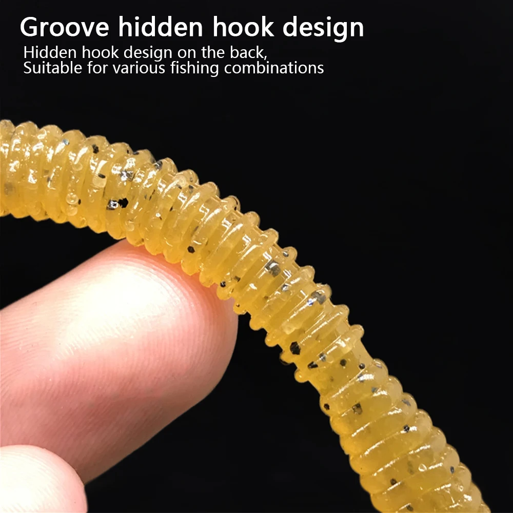 8 unids/set flotante 4,5g/125mm suave lombriz Señuelos de Pesca Artificial Stickbaits señuelo de silicona cebo de pescado aparejos de lubina Pesca - imagen 3