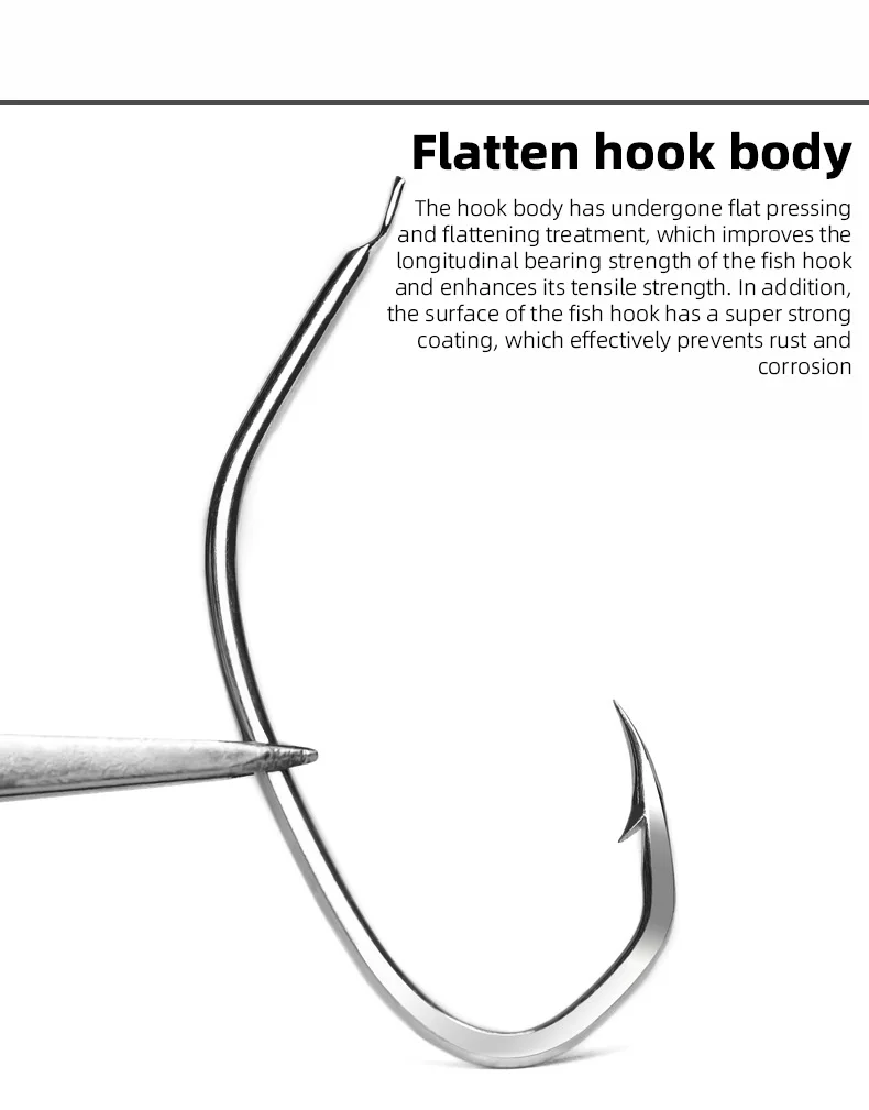 Durabilidad y rendimiento mejorados con un cuerpo de gancho aplanado