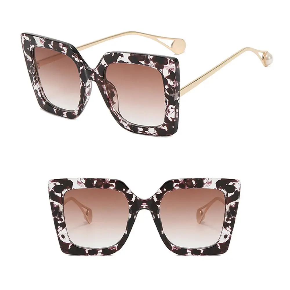 Gafas de protección contra luz azul con marco cuadrado de metal para juegos para mujeres/hombres Gafas de sol de gran tamaño