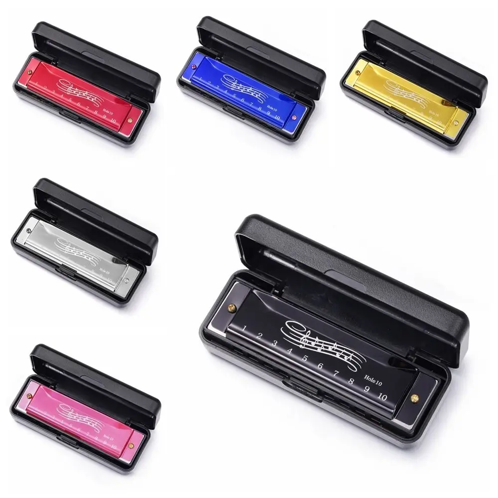 Armónica de Blues ABS duradera, rectángulo de Metal para principiantes, regalos educativos, juguete de armónica seguro para niños - imagen 4