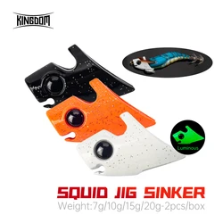 Plomos Luminosos Kingdom Squid Jig Sinker para Pulpo y Calamar