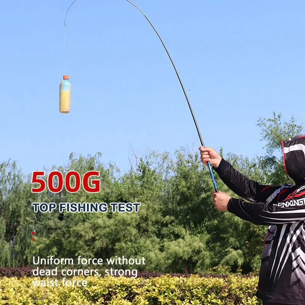 Caña de pescar telescópica, Kits completos, carrete de pesca Spincast, juego de cañas de pescar de 1,4 m-3,6 m, caña de pescar de fibra de vidrio y fibra de carbono - imagen 4