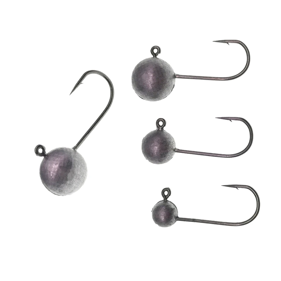 MUKUN-anzuelo de cabeza de pez de roca, gancho de pesca de gusano suave, 0,8g, 1,7g, 3,5g, 10 piezas - imagen 4