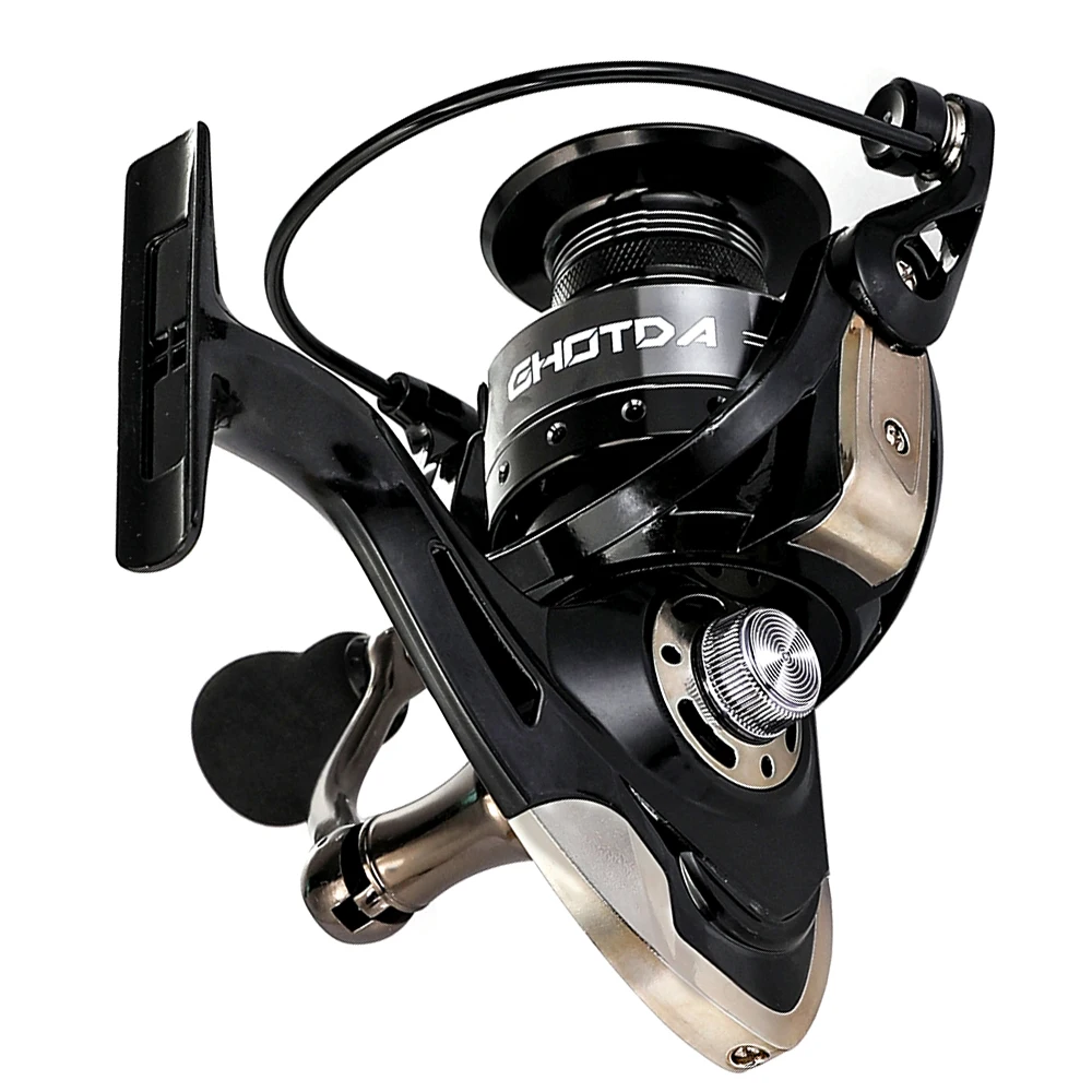 Carrete de pesca giratorio con indicación de alarma de mordida de pescado, arrastre frontal de 8KG, 2000: 1, 3000, 4000, 5000, 6000, 7000, 5,2 - imagen 5