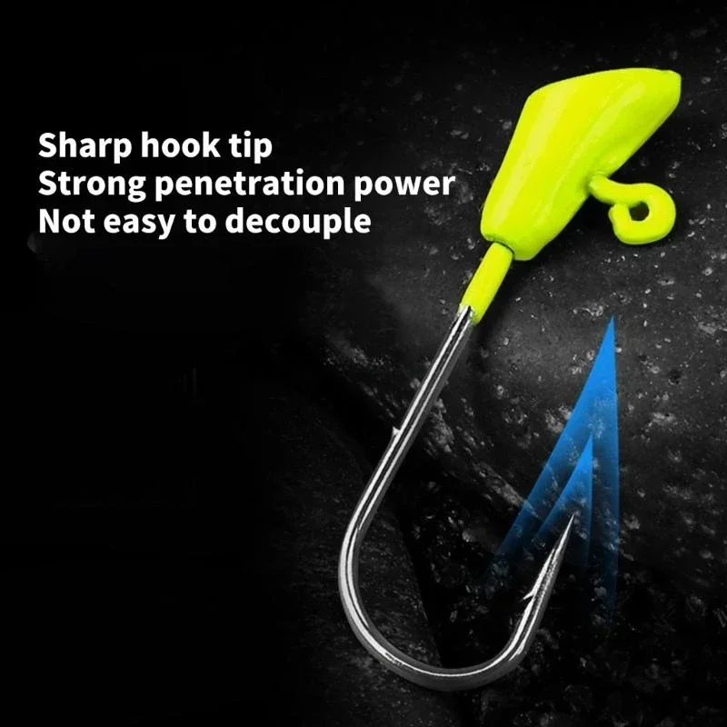 ALASICKA 81PCS Mini juego de cebo en caja Ganchos de cabeza de plomo de alta calidad con aleación de zinc, cuerpo suave, buena sensación bucal. Accesorios de pesca - imagen 5