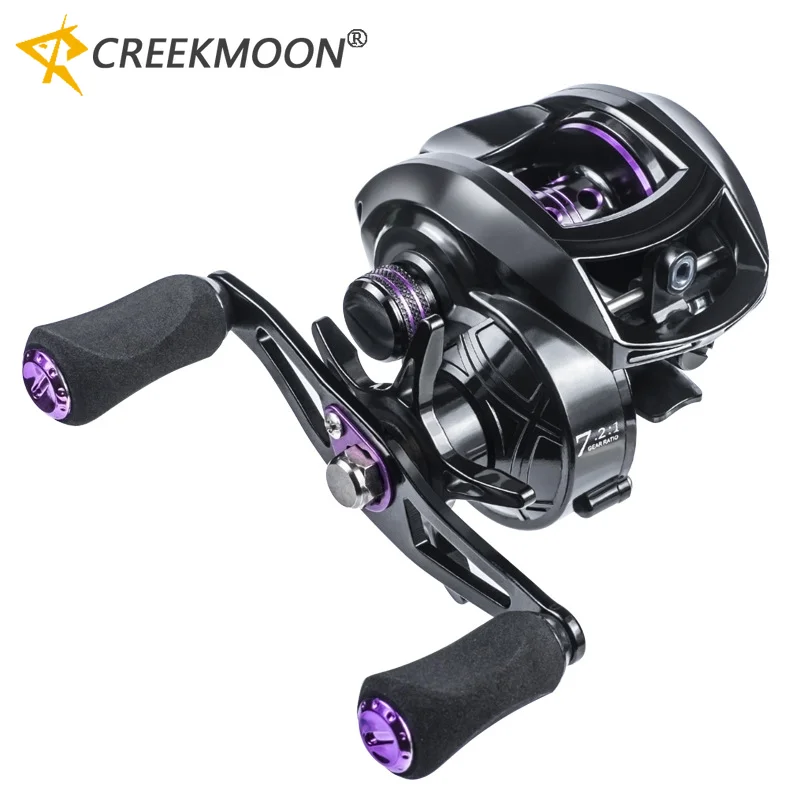 Carrete Baitcasting metálico con freno magnético para curricán