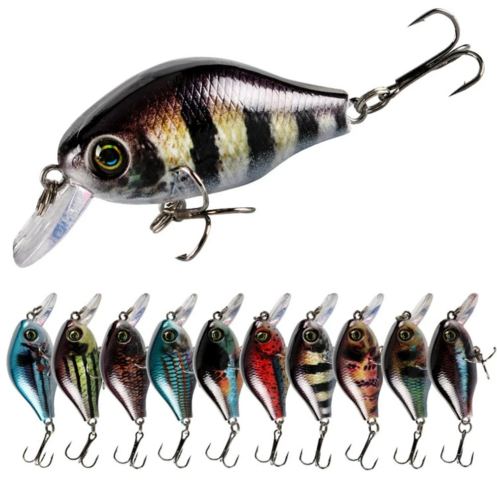 Señuelo de pesca CrankBait Wobblers, 5,5 cm, 7,7g, plástico Artificial flotante, cebo duro japonés, aparejos de pesca de carpa, 1 ud.