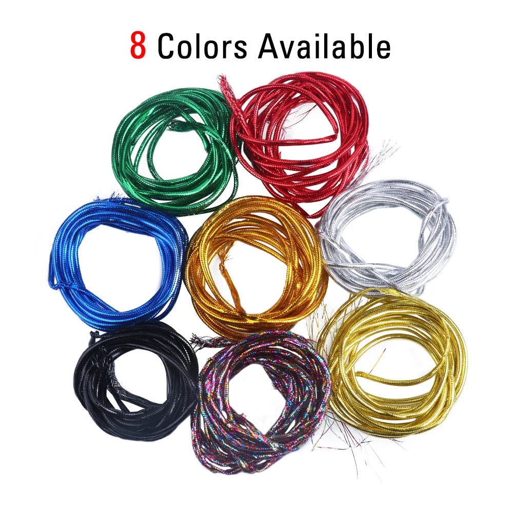 ICERIO 2 m/paquete 4mm holográfico Mylar cordón hueco Minnow cuerpo trenza Flash tubo Baitfish pesca con mosca atado Material multicolor - imagen 4