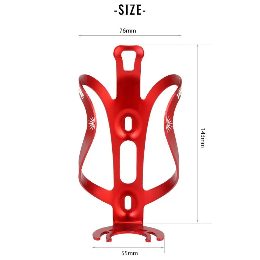 Portabotellas de aleación de aluminio para bicicleta, soporte ultraligero para botella de agua, color rojo, negro y plateado, portavasos para bicicletas de carretera y de montaña - imagen 5