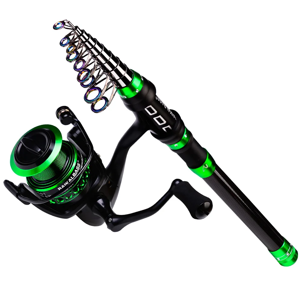 Caña de pescar telescópica de carbono, 7-13 secciones, caña giratoria, ultracorta, señuelo, Jigging, pesca al aire libre - imagen 3