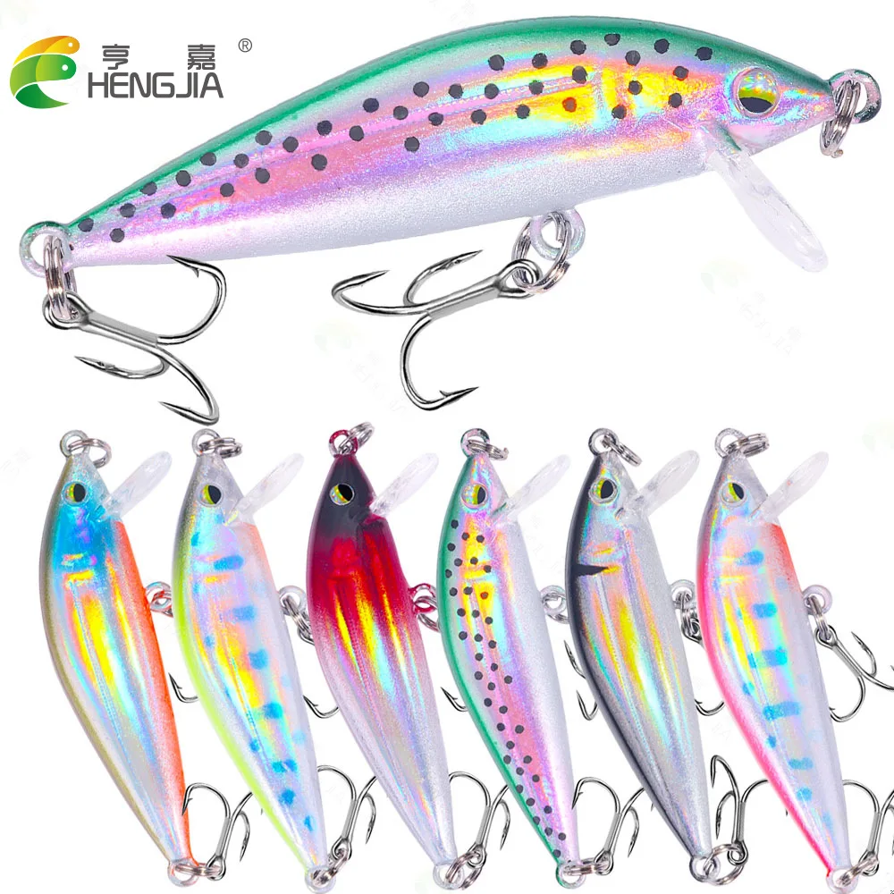 Jerkbait Wobbler Pececillo 5 cm – Cebo duro para trucha, lucio y lubina