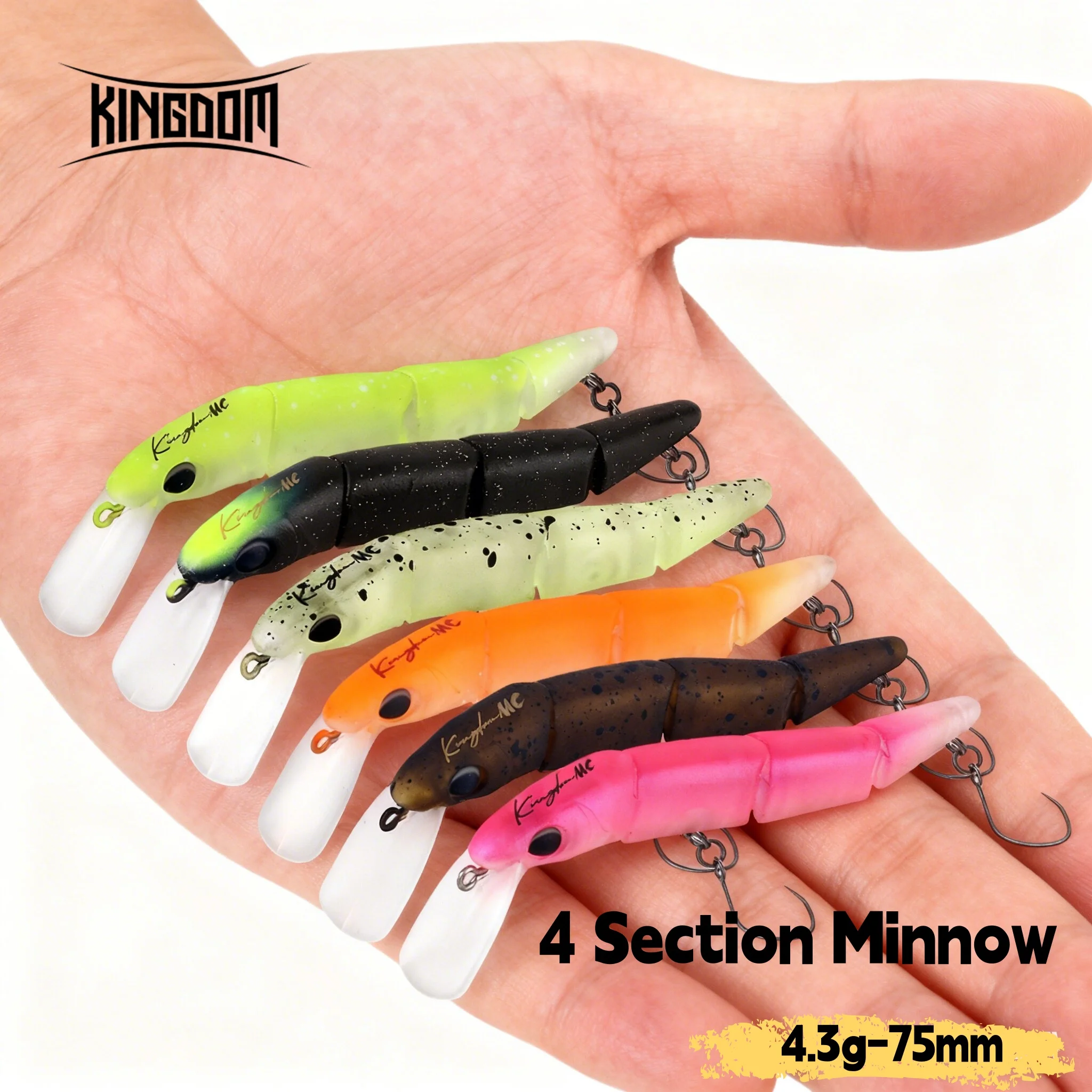 Señuelo articulado Kingdom Wobber 70mm para lubina