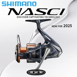 Carrete de pesca giratorio SHIMANO NASCI 2025 5 + 1BB Hagane Gear capacidad de carrete más grande máximo 11kg arrastre x-ship carretes de pesca de agua salada