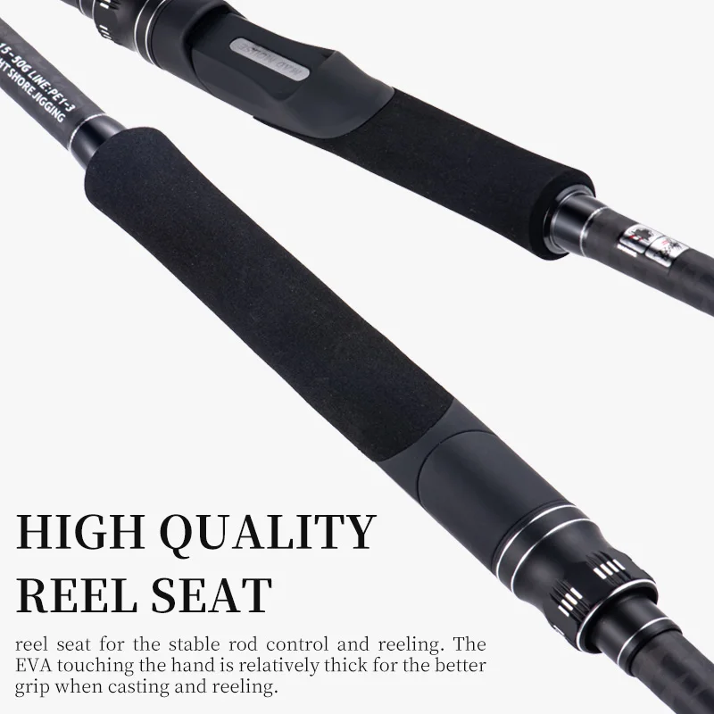 Nuevo MADMOUSE AVENIR Light Shore Jigging Rod 3,05 m M/MH para pesca de Surf de lubina con piezas Fuji señuelo peso 7-50g PE 0,8-3 - imagen 5