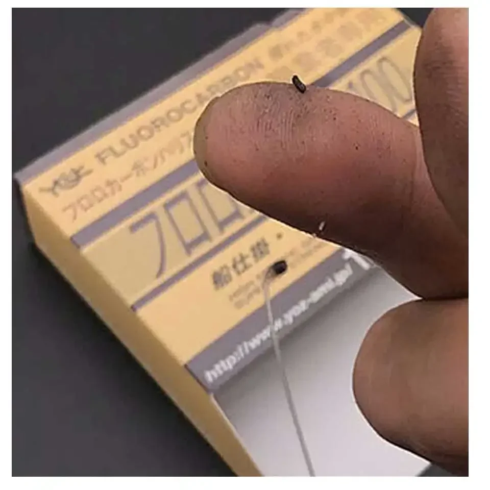 YGK-Hilo de pesca de fluorocarbono, monofilamento transparente, línea de carbono frontal, 100M, 100%, original de Japón - imagen 5