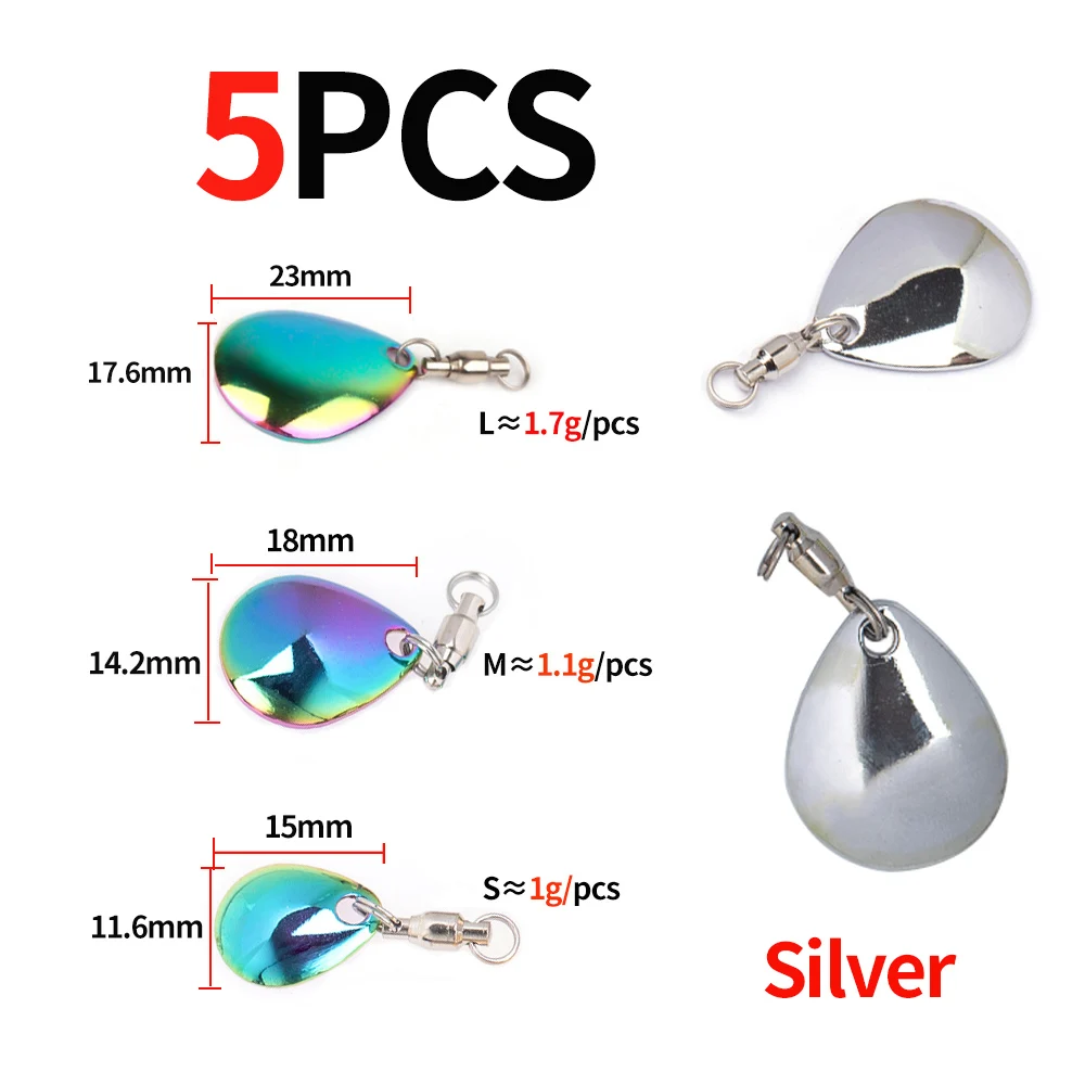 5PCS B Silver
