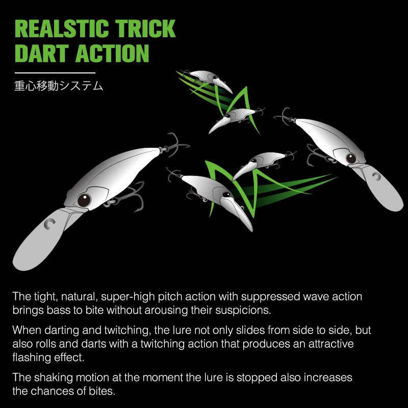 TSURINOYA Max 3,7 m suspendido Minnow Explorers 60SP 5,7g señuelo de pesca Artificial SHAD Pike Bass Chub cebo duro de acción de alta respuesta - imagen 3