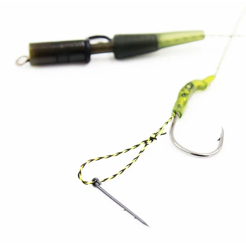 100 Uds cebo de Metal Spike anzuelo de pesca de carpa cebo picada aparejos de pesca Boilies Pin Spike gusano maíz Ronnie aparejo de pelo alimentador de carpa - imagen 3