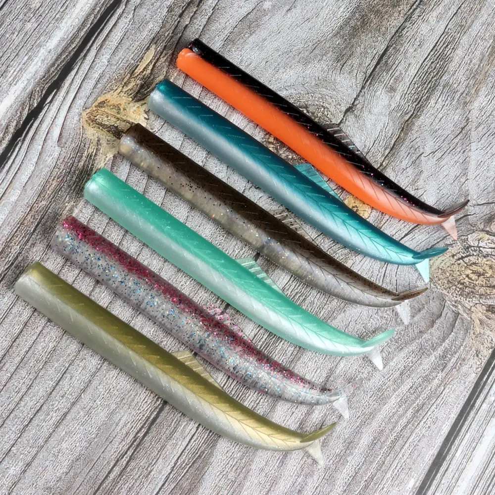 Señuelo de pesca suave de 10g, 3 unidades con gancho, anzuelo, cola artificial de Anguila de arena con cabeza de peluca, cebo artificial de Minnow, lubina de agua salada - imagen 3