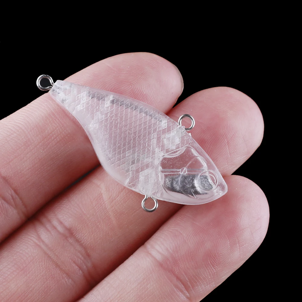 Chan'sHuang-Cebo en blanco sin pintar de 20 piezas, 40mm, 4g, sonajeros de vibración, Lipless Crankbaits, aparejos de señuelo de pesca artificiales hechos a mano - imagen 4