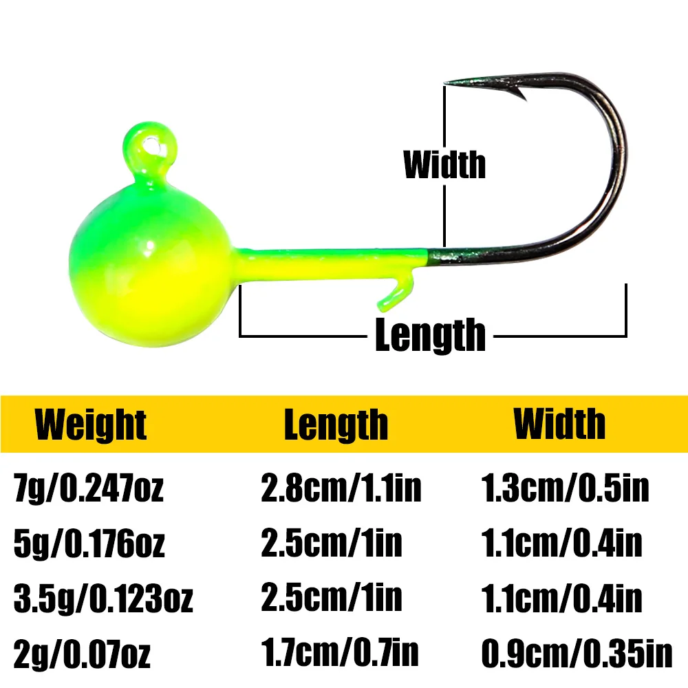 B&U Crank Jig Head Hook 2g 3.5g 5g 7g Vishaak Lood Hoofd Jig Lokken Harde Aas Zachte Worm Jig Haak Voor Zachte Wormvissen - imagen 4