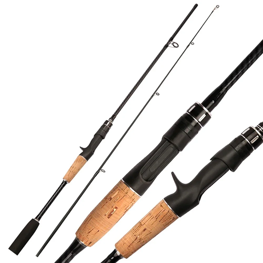 ML caña de pescar giratoria, cebo de 8-25g, acción rápida, ultraligera, Punta sólida, caña de fundición para lubina, trucha, Jigging - imagen 5