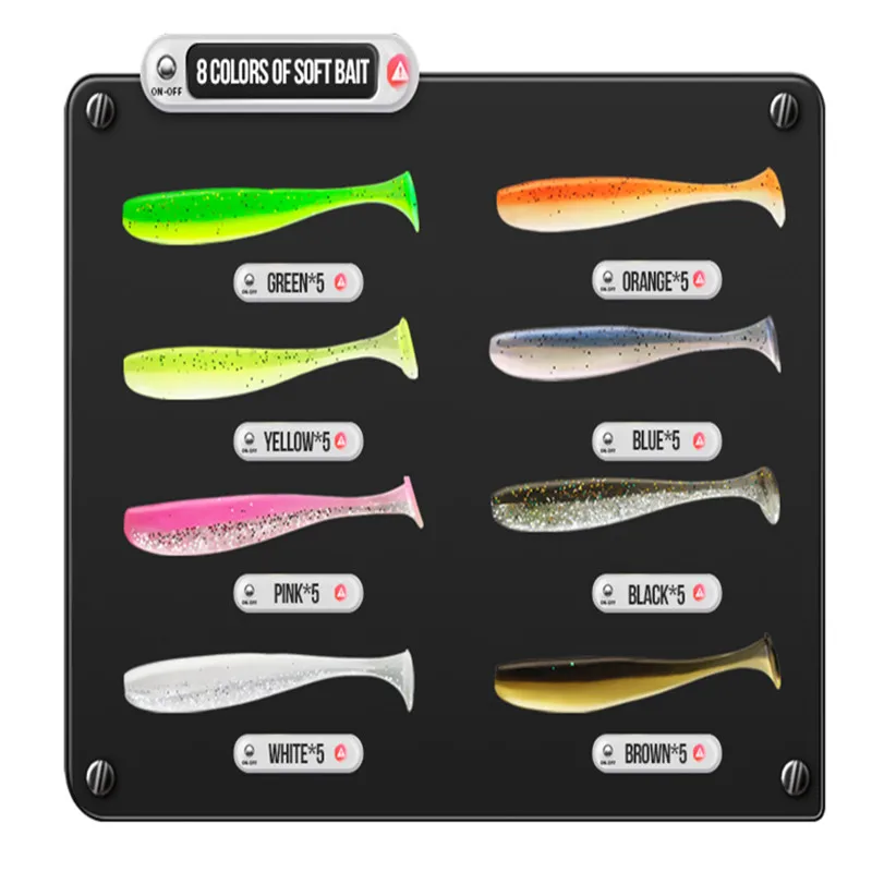 Juego de equipo de pesca de cebo blando para peces biónicos, con caja de gancho de almacenamiento, equipo de pesca suave y portátil para exteriores, 76 Uds. - imagen 4